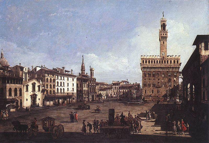 Bernardo Bellotto Piazza della Signoria a Firenze oil painting image
